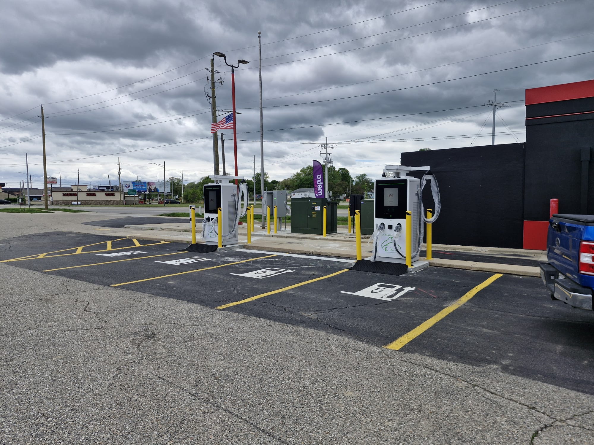 Public EV charging station for electric vehicles installed by EV Charging LLC